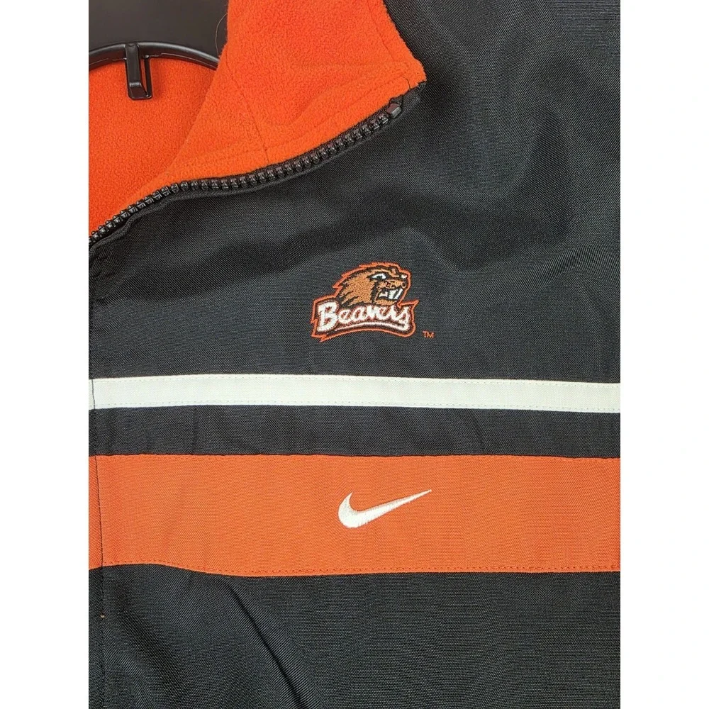 Vintage Team Nike Oregon Beavers 1/4 Zip Reversible Windbreaker Jacket Size XL